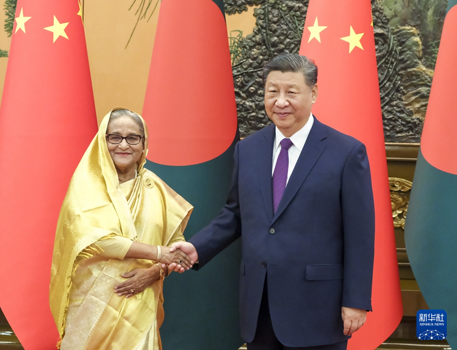 习近平主席会见孟加拉国总理哈西娜(图1)